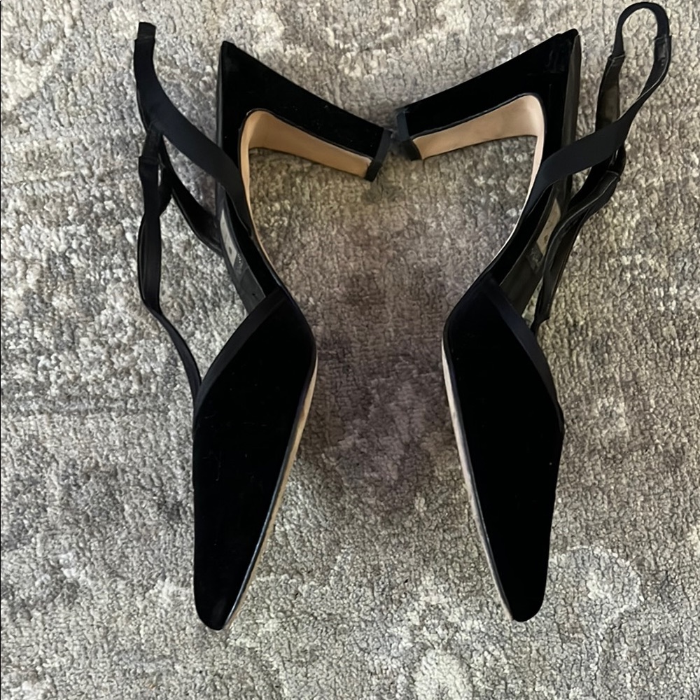 Nina Elegant Black Velvet Shoes